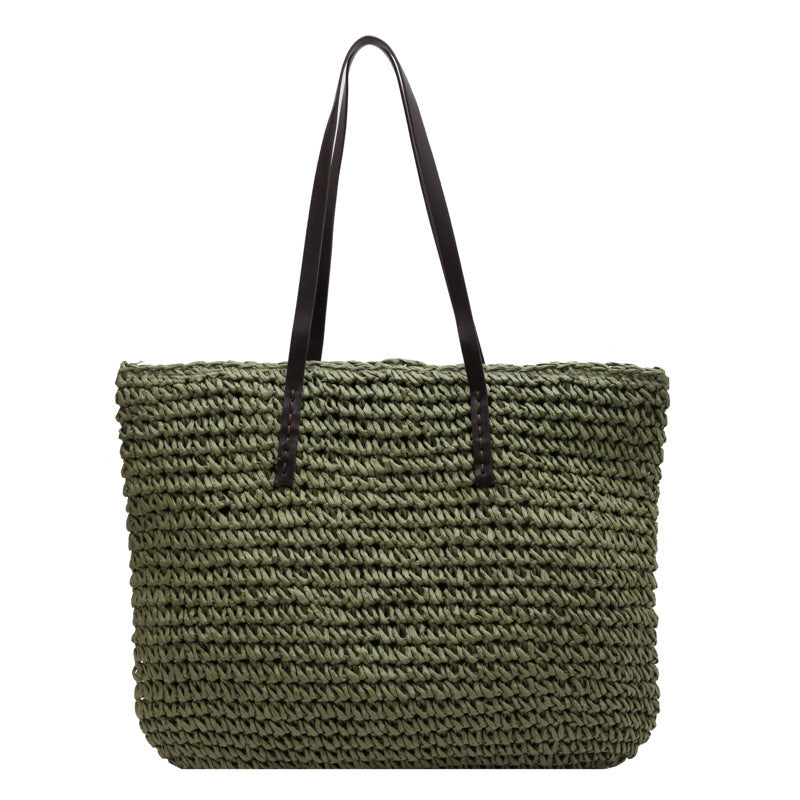 Sac Tote en Paille Tressée - Collection Naturelle