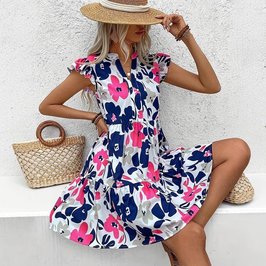 Robe d'été à imprimé floral pour femme