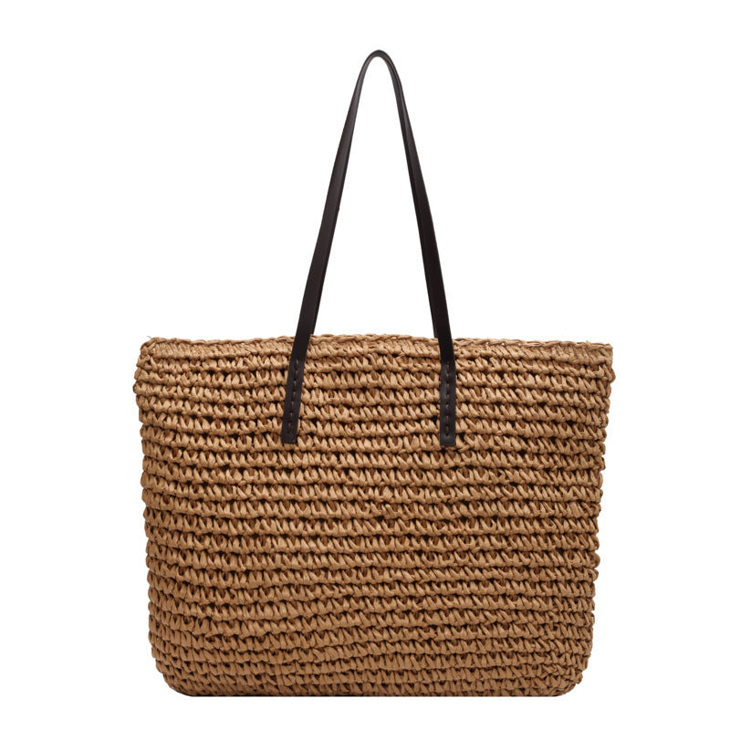 Sac Tote en Paille Tressée - Collection Naturelle