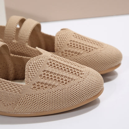 Chaussures Plates Maille Tricot - Slip-On Respirantes Confort