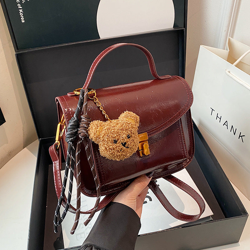 Petit sac carré portable rétro haut de gamme assorti
