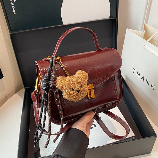 Petit sac carré portable rétro haut de gamme assorti