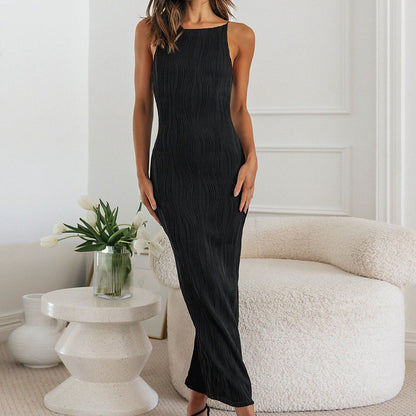 Robe Longue Bretelles Dos Nu - Coupe Ajustée Tendance Été