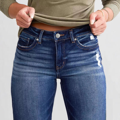 Jeans femme neufs, stretch slim déchirés