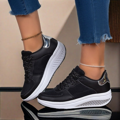 Baskets décontractées respirantes en maille tissée Fly pour femmes