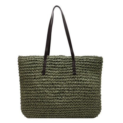 Sac Tote en Paille Tressée - Collection Naturelle