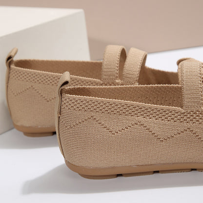 Chaussures Plates Maille Tricot - Slip-On Respirantes Confort