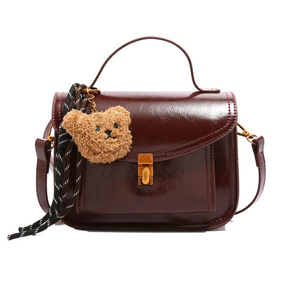 Petit sac carré portable rétro haut de gamme assorti