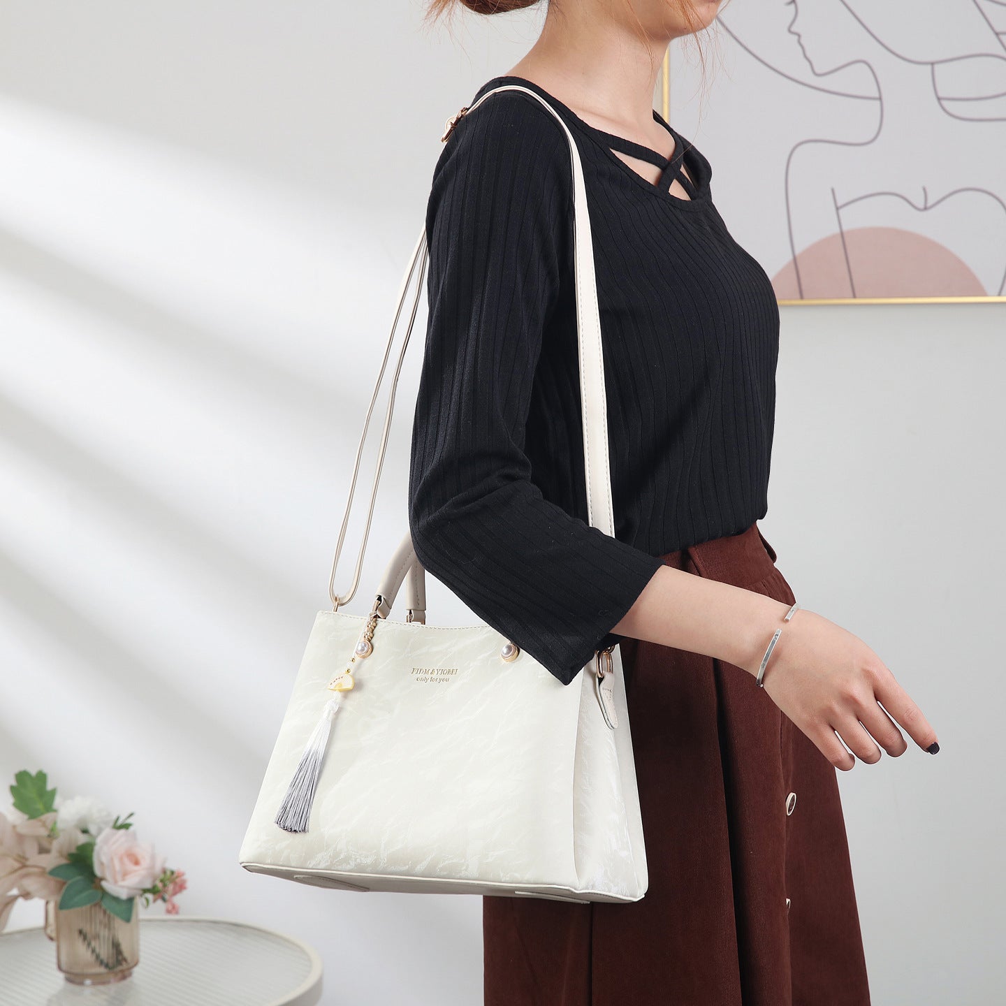Sac à main tendance et polyvalent pour femme, grande capacité