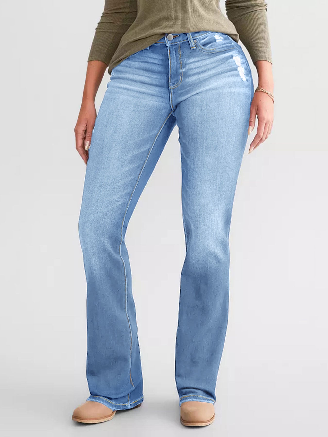 Jeans femme neufs, stretch slim déchirés