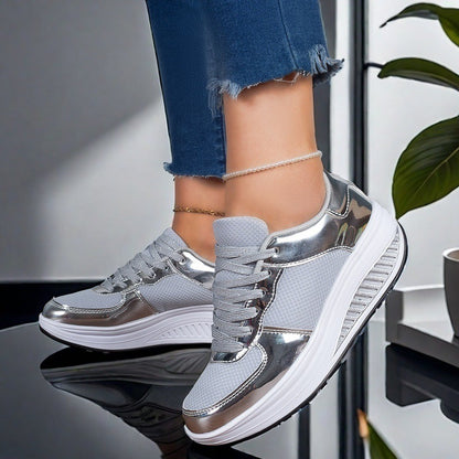 Baskets décontractées respirantes en maille tissée Fly pour femmes