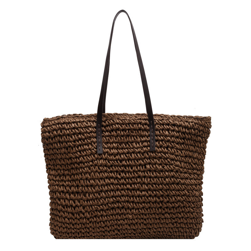 Sac Tote en Paille Tressée - Collection Naturelle