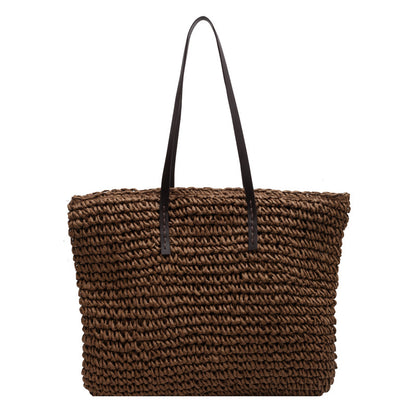 Sac Tote en Paille Tressée - Collection Naturelle