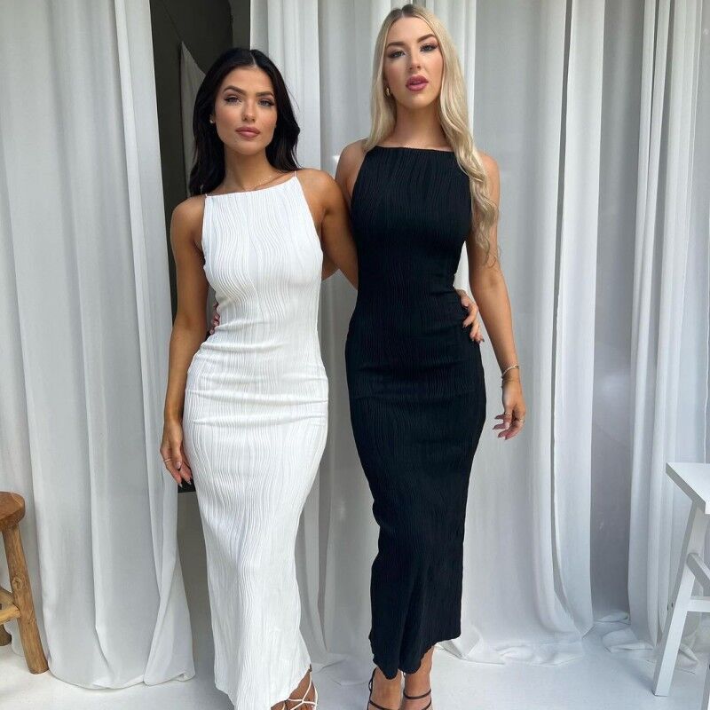 Robe Longue Bretelles Dos Nu - Coupe Ajustée Tendance Été