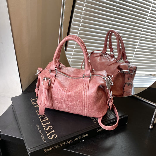 Sac messager à bandoulière assorti, style rétro et tendance