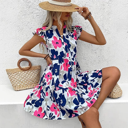 Robe d'été à imprimé floral pour femme