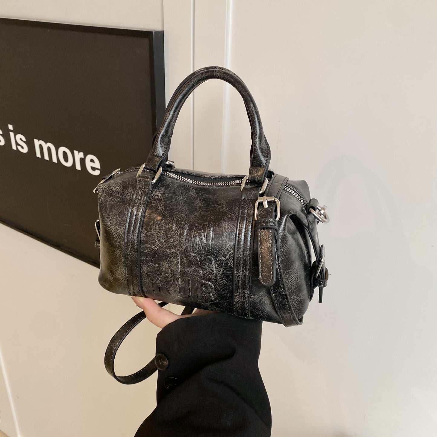 Sac messager à bandoulière assorti, style rétro et tendance