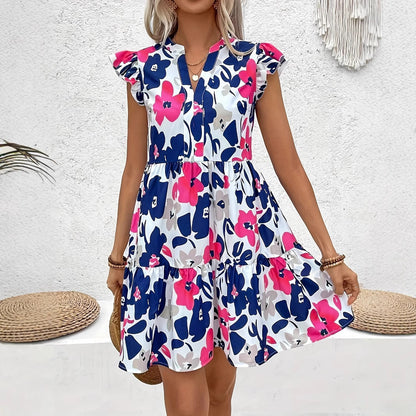 Robe d'été à imprimé floral pour femme
