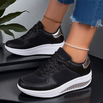 Baskets décontractées respirantes en maille tissée Fly pour femmes