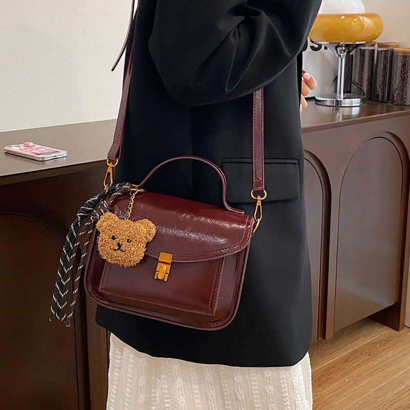 Petit sac carré portable rétro haut de gamme assorti
